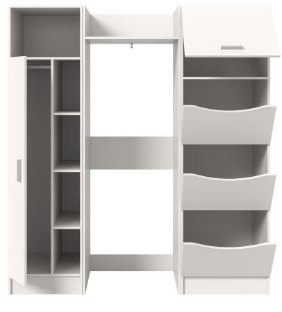 Waschmaschinenschrank Flexy in wei� Set 3-teilig 176 x 196 cm
