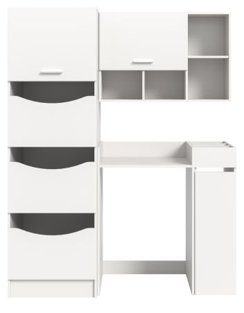 Waschmaschinenschrank Flexy in wei Set 4-teilig 155 x 196 cm