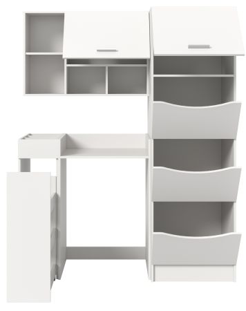 Waschmaschinenschrank Flexy in wei Set 4-teilig 155 x 196 cm