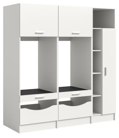Waschmaschinenschrank Flexy in wei Set 3-teilig 182 x 195 cm