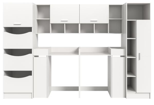 Waschmaschinenschrank Flexy in wei� Set 8-teilig 300 x 196 cm