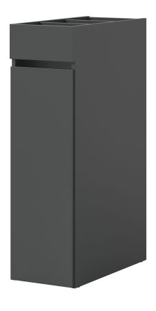 Badezimmer Kommode Flexy in grau Anstellregal mit Apothekerauszug 29 x 101 cm