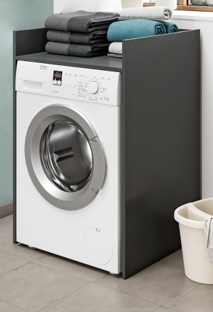 Waschmaschinenumbau Flexy in grau �berbauschrank f�r Waschmaschine und Trockner