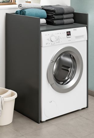 Waschmaschinenumbau Flexy in grau �berbauschrank f�r Waschmaschine und Trockner