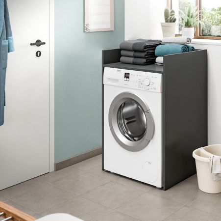 Waschmaschinenumbau Flexy in grau �berbauschrank f�r Waschmaschine und Trockner