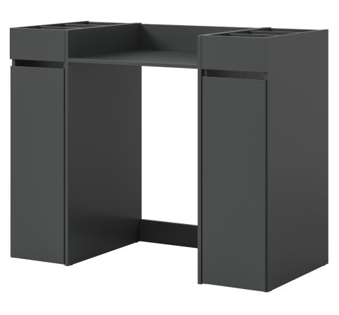 Waschmaschinenumbau Set Flexy in grau 3-teilig �berbauschrank und 2 x Anstellregal