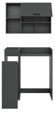 Waschmaschinenschrank Flexy in grau Set 3-teilig 95 x 195 cm