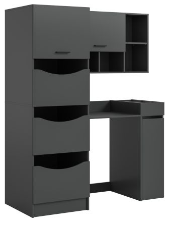 Waschmaschinenschrank Flexy in grau Set 4-teilig 155 x 196 cm