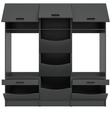 Waschmaschinenschrank Flexy in grau Set 3-teilig 192 x 196 cm