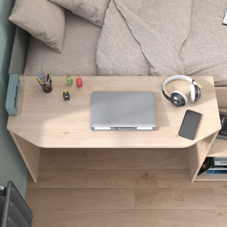 Parisot Kinder- und Jugendzimmer Matre in Jackson Eiche und gr�n Set 2-teilig mit Stauraumbett und Kleiderschrank