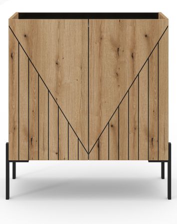 Kommode Norick in Evoke Eiche Sideboard 80 x 91 cm, Soft-Close