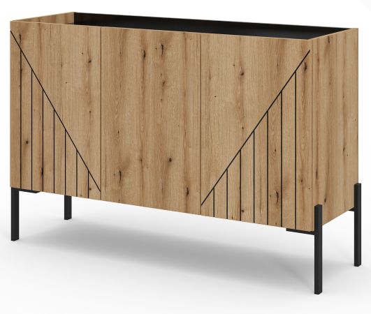 Sideboard Norick in Evoke Eiche Kommode 120 x 81 cm, Soft-Close