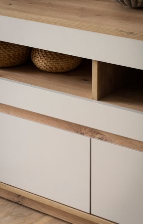 TV-Lowboard Kiruma in Kaschmir und Artisan Eiche TV Unterteil 162 x 60 cm