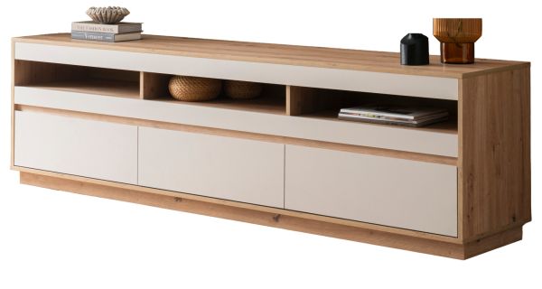 TV-Lowboard Kiruma in Kaschmir und Artisan Eiche TV Unterteil 202 x 60 cm