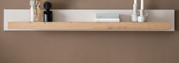 Wandboard Kiruma in Kaschmir und Artisan Eiche Wandregal 159 cm