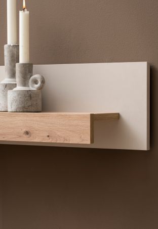 Wandboard Kiruma in Kaschmir und Artisan Eiche Wandregal 159 cm
