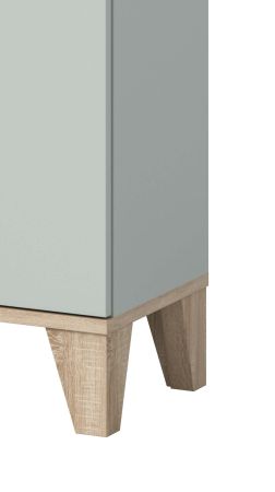 Waschbeckenunterschrank Luna in gr�n und Eiche Badezimmer Unterschrank skandinavisch 60 cm