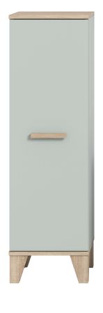 Badezimmer Midischrank Luna in gr�n und Eiche Bad Kommode skandinavisch 34 x 116 cm