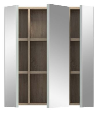Badezimmer Spiegelschrank Luna in gr�n Badschrank skandinavisch 3-t�rig 60 x 68 cm