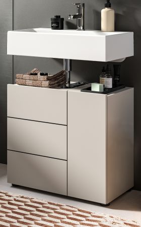 Waschbeckenunterschrank Larik in Kaschmir Badezimmer Unterschrank 60 x 56 cm