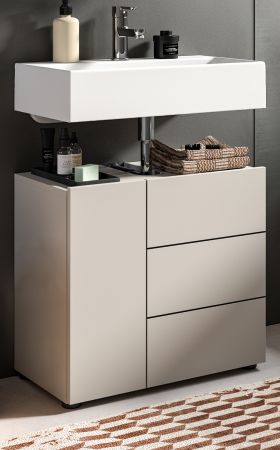 Waschbeckenunterschrank Larik in Kaschmir Badezimmer Unterschrank 60 x 56 cm