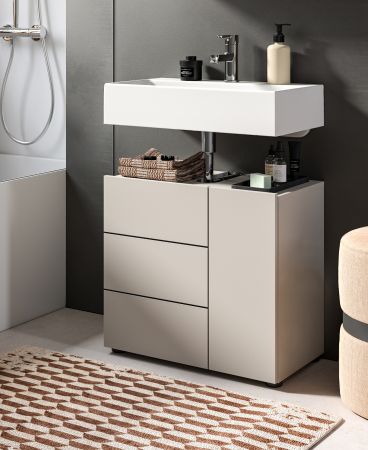 Waschbeckenunterschrank Larik in Kaschmir Badezimmer Unterschrank 60 x 56 cm