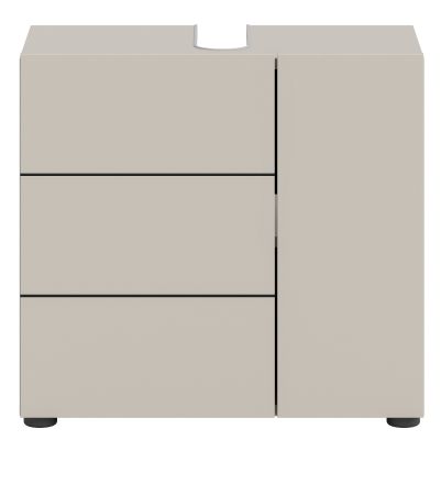 Waschbeckenunterschrank Larik in Kaschmir Badezimmer Unterschrank 60 x 56 cm