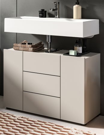 Waschbeckenunterschrank Larik in Kaschmir Badezimmer Unterschrank 82 x 56 cm