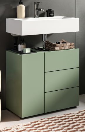 Waschbeckenunterschrank Larik in gr�n Badezimmer Unterschrank 60 x 56 cm