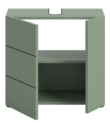 Waschbeckenunterschrank Larik in gr�n Badezimmer Unterschrank 60 x 56 cm
