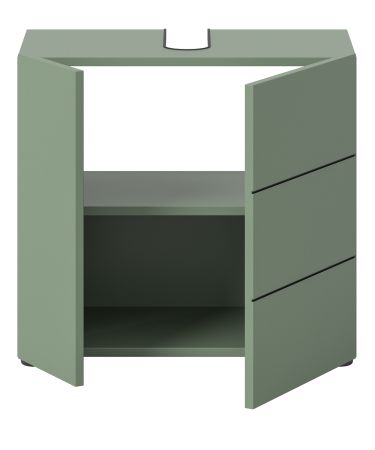 Waschbeckenunterschrank Larik in gr�n Badezimmer Unterschrank 60 x 56 cm