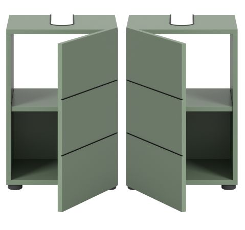 Waschbeckenunterschrank Larik in gr�n Badezimmer Unterschrank 38 x 56 cm
