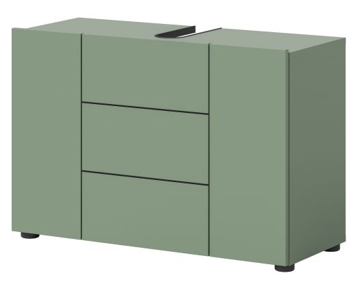 Waschbeckenunterschrank Larik in gr�n Badezimmer Unterschrank 82 x 56 cm