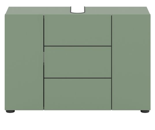 Waschbeckenunterschrank Larik in gr�n Badezimmer Unterschrank 82 x 56 cm