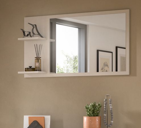 Garderobenspiegel Loreno in Kaschmir Wandspiegel mit Ablage 106 x 55 cm