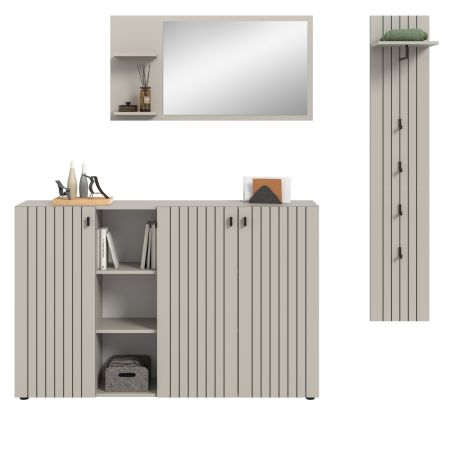 Garderobe Set 3-teilig Loreno in Kaschmir 196 x 192 cm
