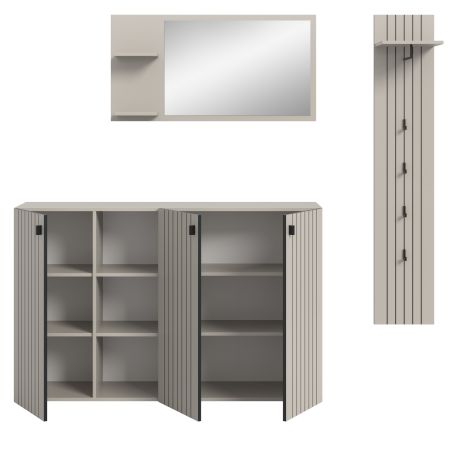 Garderobe Set 3-teilig Loreno in Kaschmir 196 x 192 cm