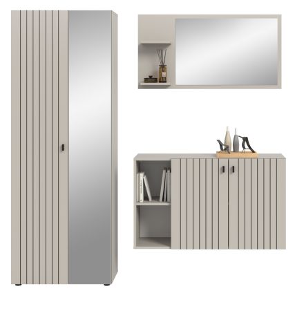 Garderobe Set 3-teilig Loreno in Kaschmir 191 x 192 cm