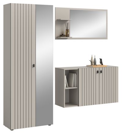 Garderobe Set 3-teilig Loreno in Kaschmir 191 x 192 cm