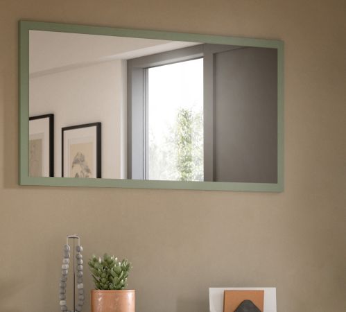 Garderobenspiegel Loreno in gr�n Wandspiegel 106 x 55 cm