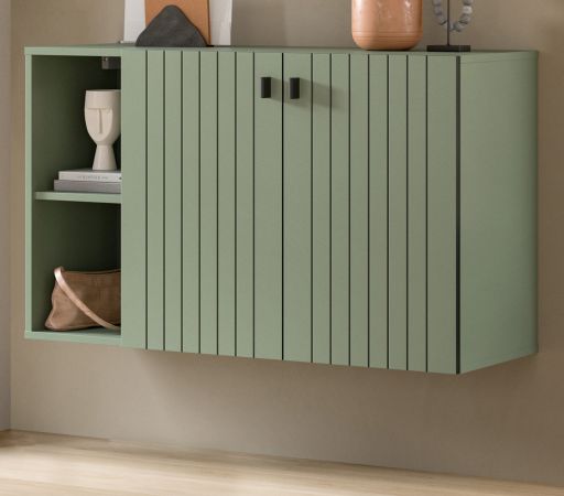 Flurkommode Loreno in gr�n Schuhschrank h�ngend 106 x 63 cm