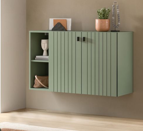 Flurkommode Loreno in gr�n Schuhschrank h�ngend 106 x 63 cm