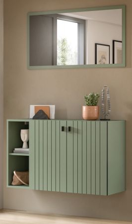 Flurkommode Loreno in gr�n Schuhschrank h�ngend 106 x 63 cm
