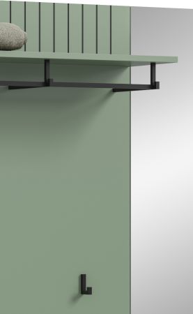 Garderobe Set 3-teilig Loreno in gr�n 161 x 192 cm