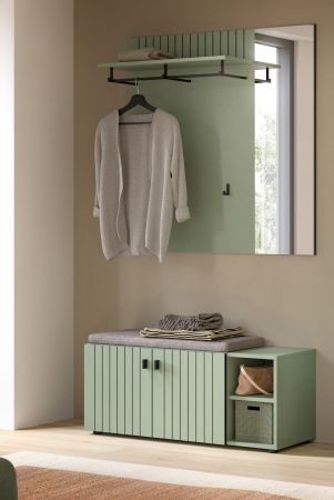 Garderobe Set 2-teilig Loreno in gr�n 106 x 192 cm