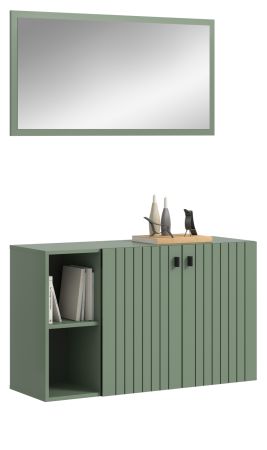 Garderobe Set 2-teilig Loreno in gr�n 106 x 192 cm