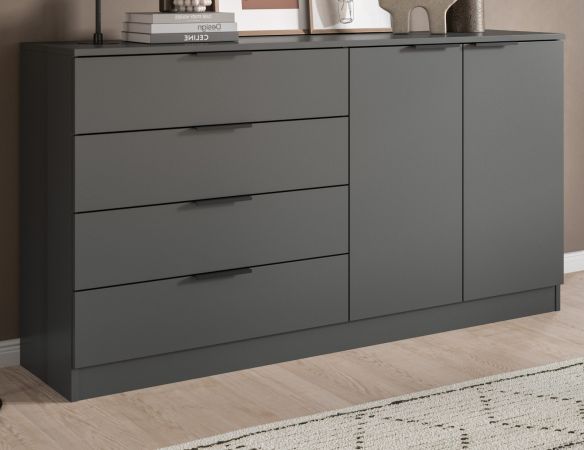 Sideboard Swan in grau Kommode 148 x 80 cm