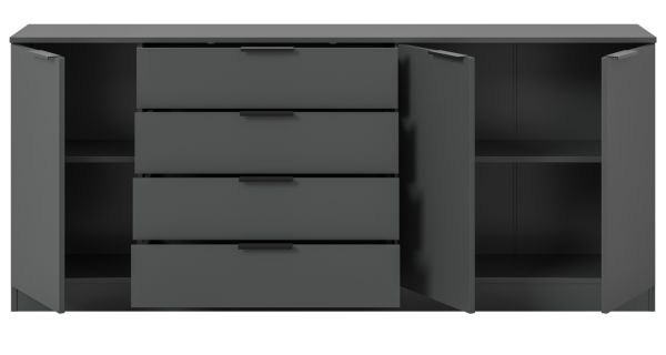 Sideboard Swan in grau Kommode 185 x 80 cm