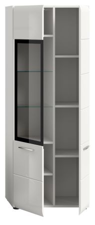 Vitrine Cover in wei� Hochglanz Vitrinenschrank 60 x 160 cm