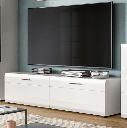 TV-Lowboard Cover in wei� Hochglanz TV Unterteil 160 x 41 cm